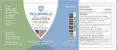 2254 AllShield Hand Sanitizer 4 oz - Wrap Label - 5 x 2 TenSan-01.jpg 2254 AllShield Hand Sanitizer 4 oz Wrap Label 5 x 2 TenSan 01